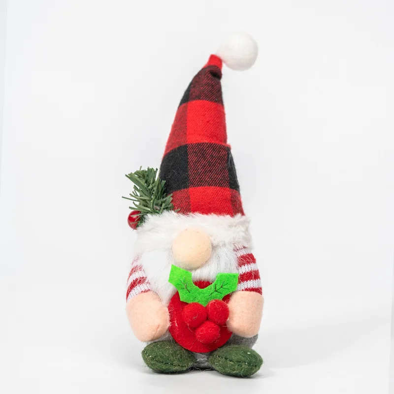 Muñeca sin rostro de Gnomo brillante para decoración del hogar regalos Navidad Año Nuevo 6 Feliz Regal