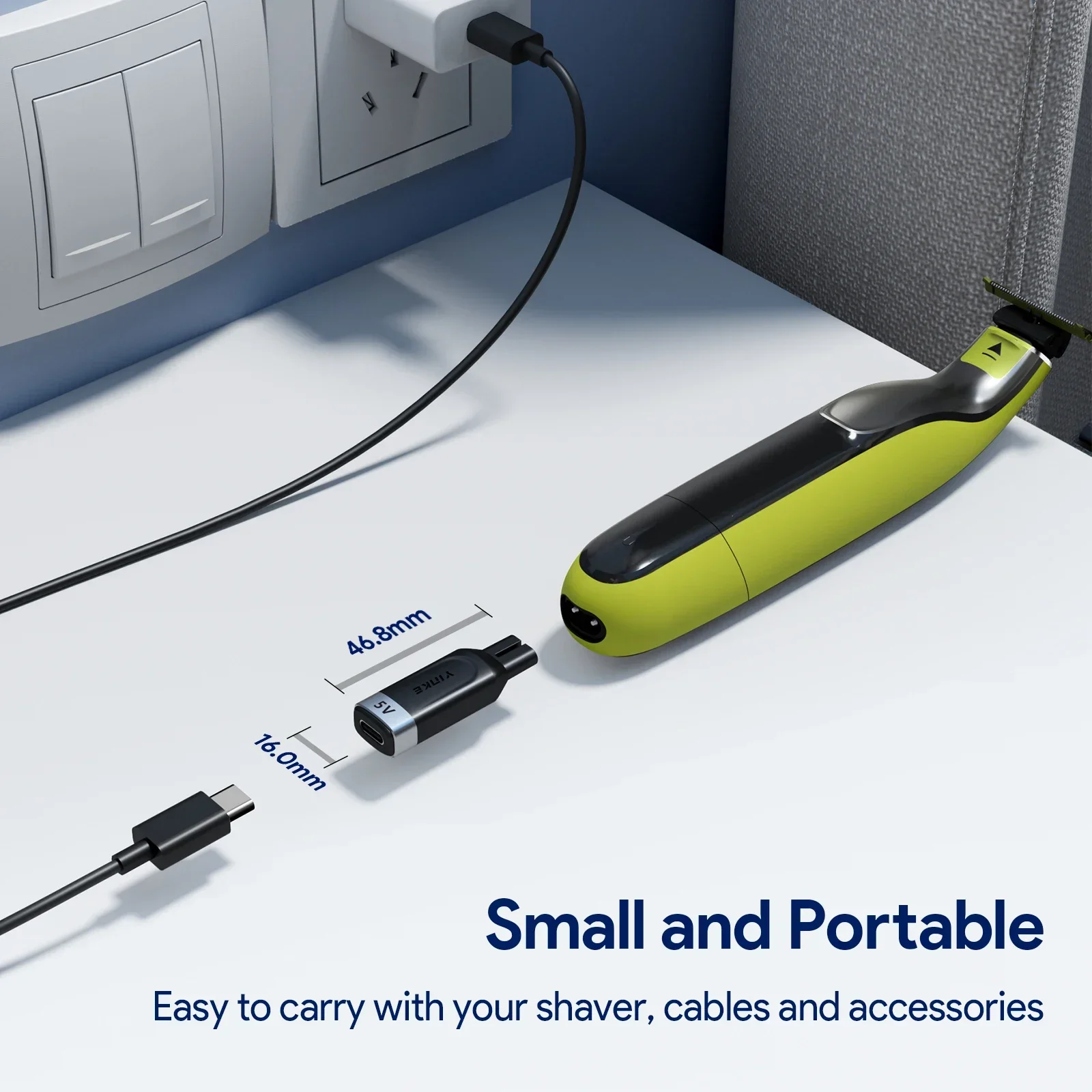 Yinke 5V Type-C адаптер для бритвы зарядный преобразователь Philips Norelco OneBlade QP2724 QP2834 QP4530