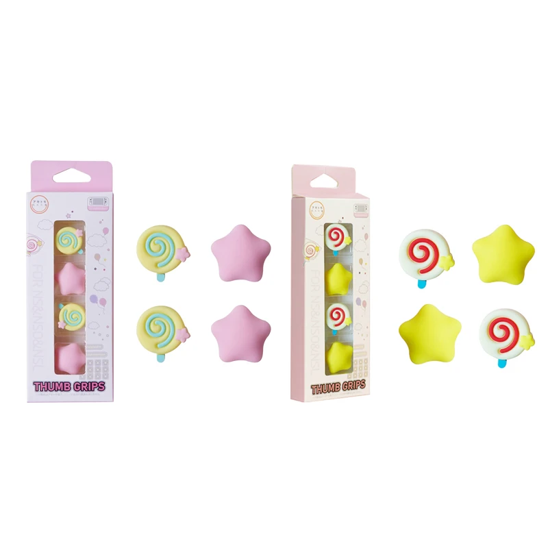 

Lollipop Star Silicone Thumb Stick Grip Cap Cover For Nintendo Switch Oled NS Lite For Sony PS5 PS4 Pro PS3 Xbox One Series X/S