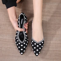 2022 women ballet shoes new fashion spring pointed flat sole single shoes slip on soft sole ladies flat loafers choussure femme