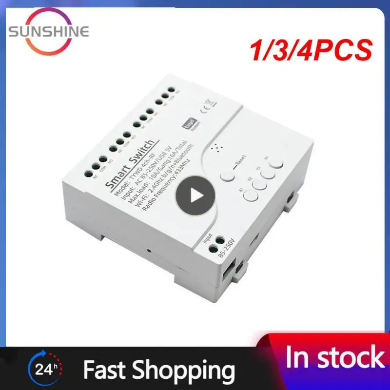 

1/3/4PCS Tuya Smart Remote Control Wifi Wireless Switch Module 4/1CH DC 5V 12V 24V 32V 220V Inching Self-Locking RF Receive