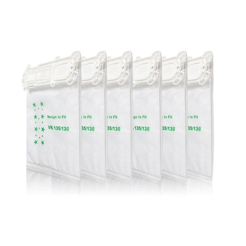 

6 шт., мешки для пыли для пылесоса Vorwerk Kobold Vk200 Fp200