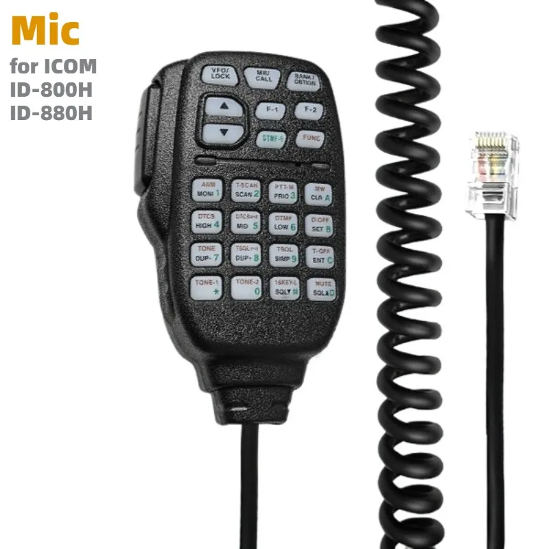 Фото Микрофон HM-133V с разъемом RJ45, 8-контактный ручной микрофон для радиостанций ICOM ID-800H, ID-880H, IC-2200H, IC-2300H, IC-2720H, IC-2800H, IC-208H, IC-V8000 №1