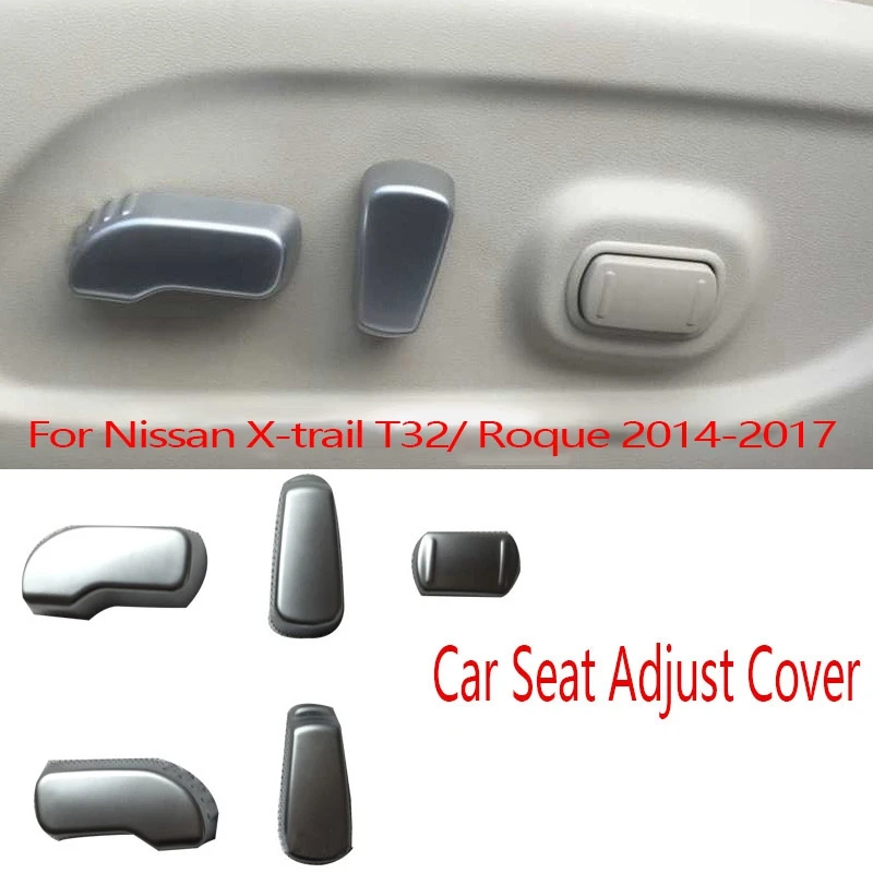 

Регулируемая Крышка для сиденья автомобиля, кнопка регулировки сиденья, переключатель, отделка интерьера для Nissan X- Trail Xtrail T32/ Rogue 2014-2017
