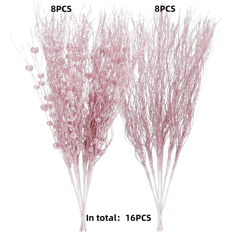 

Рождественские украшения искусственные ветки ягод 16 шт
