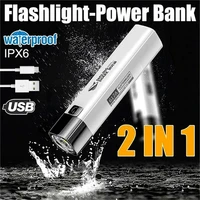 2 in 1 power bank flashlight bright g3 led tactical torch powerful usb rechargeable lantern camping outdoor portable lighting