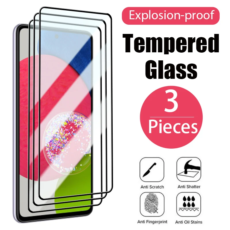 

3PCS Full Cover Screen Protector for Samsung A32 A22 5G A71 A72 A51 A42 Protective Glass for Samsung S22 Plus A10 A20S Glass