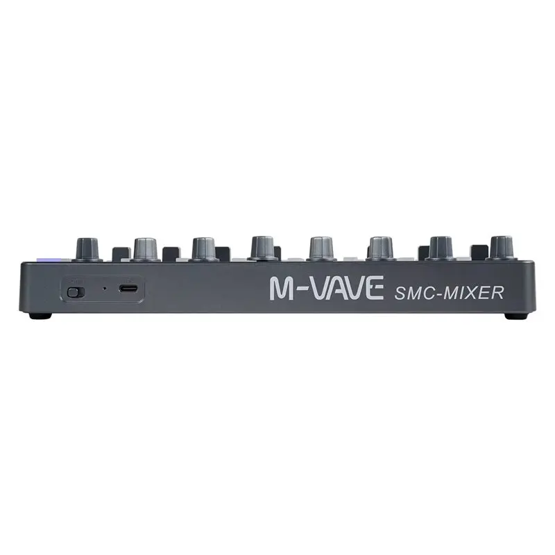 Фото Беспроводной DAW-контроллер M-VAVE SMC Mixer Gray с 8 ручками и 8 фейдерами, Bluetooth, USB для создания музыки и живых выступлений №2