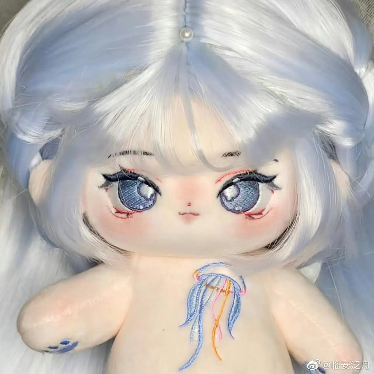 

No Attribute Cute Acaleph Long Hair Dolls Plush Stuffed Doll Body Dress Up Stuffed Cotton Plushie Pillow Cosplay Gift 20cm