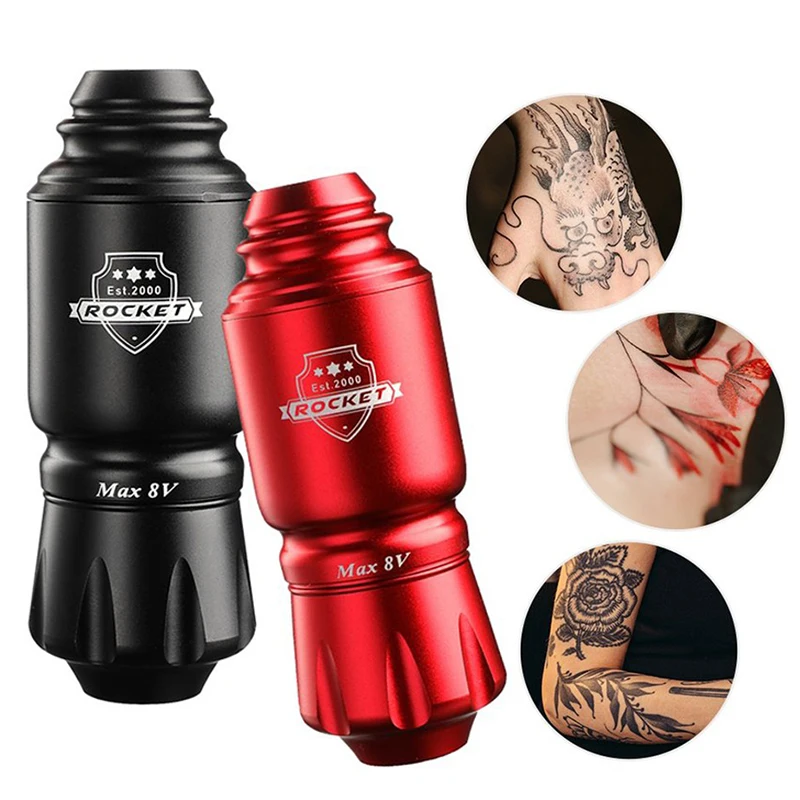 

Portable Rocket Tattoo Mini Wireless Power Voor Bank Batterij Tattoo Rotary Machine Pen Rca Verbinding Krachtige Tattoo Voeding