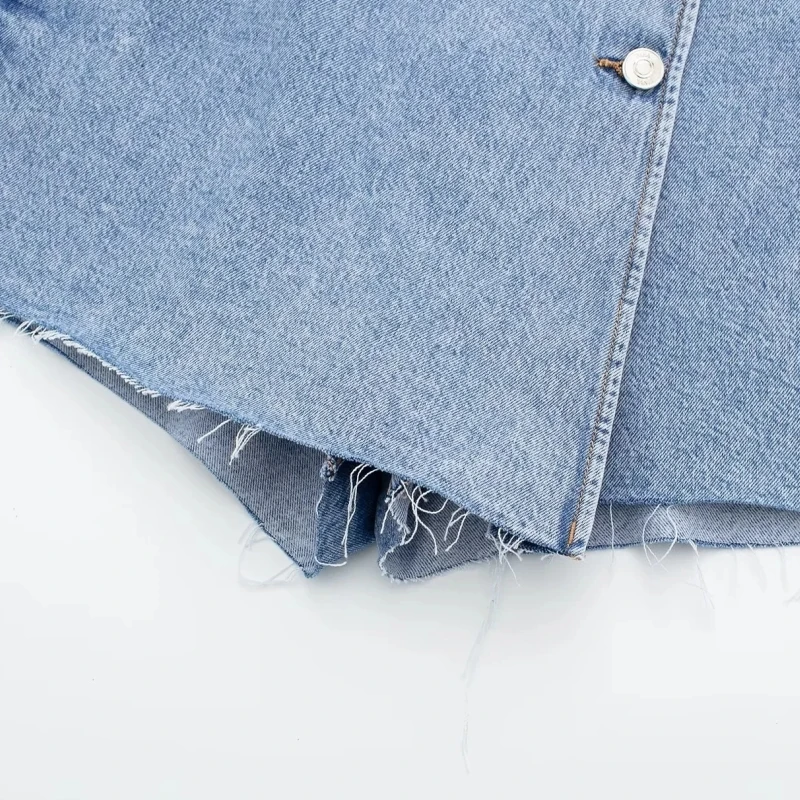 Новые женские джинсовые шорты на пуговицах юбка Повседневная Женская свободная