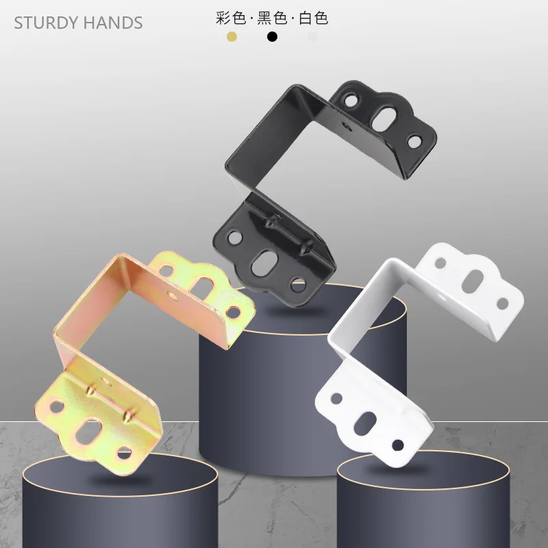 Утолщенная угловая железная кровать из нержавеющей стали 10 шт. твердой древесины