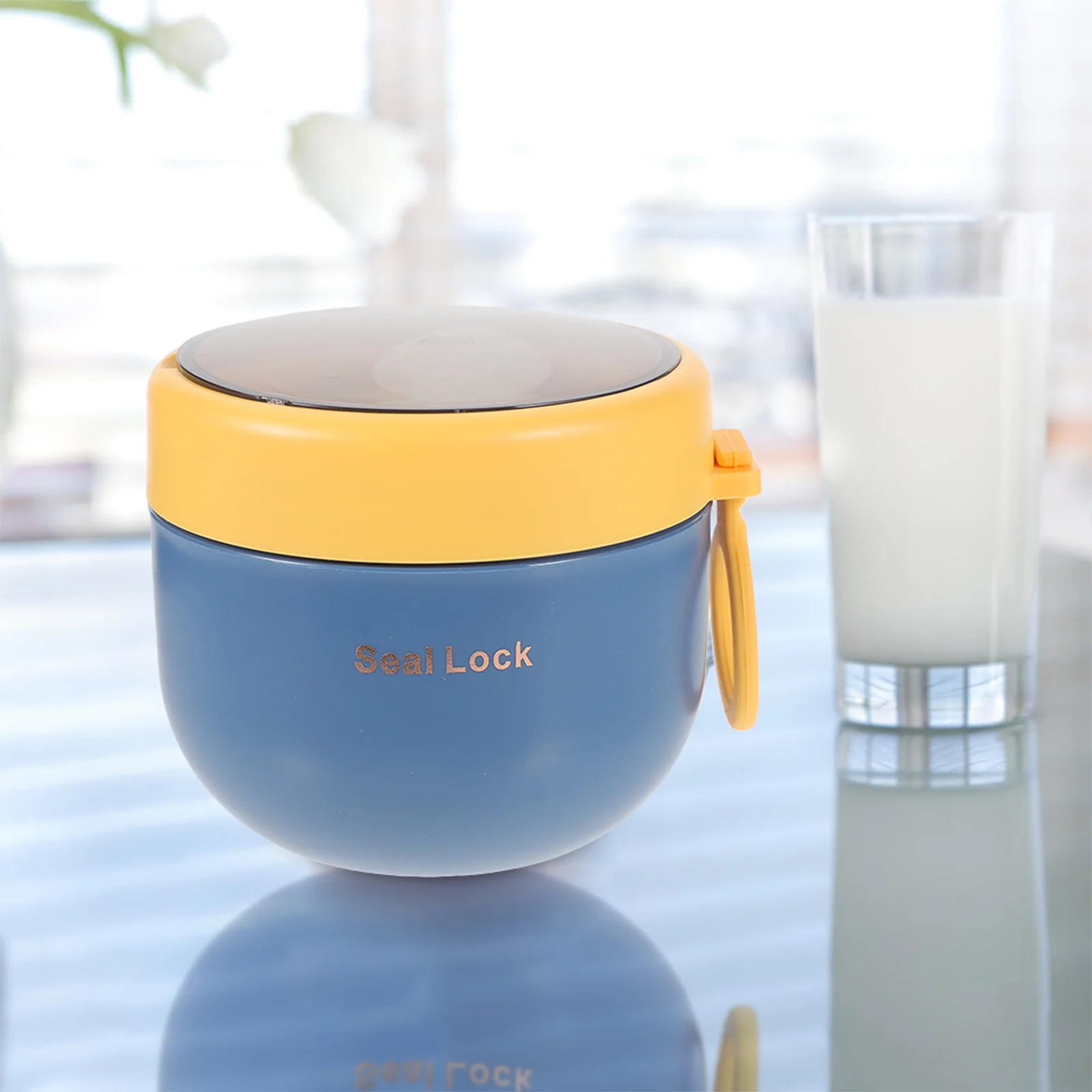 

Handle Porridge Container Portable Office Breakfast Cup Sealing Oatmeal Bowl