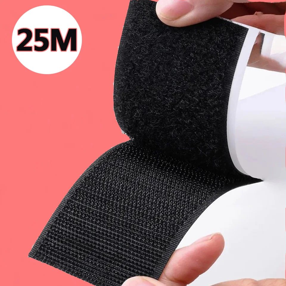 Волшебная Наклейка 25 м 20/25/30/50 мм самоклеящаяся застежка-липучка нейлоновая