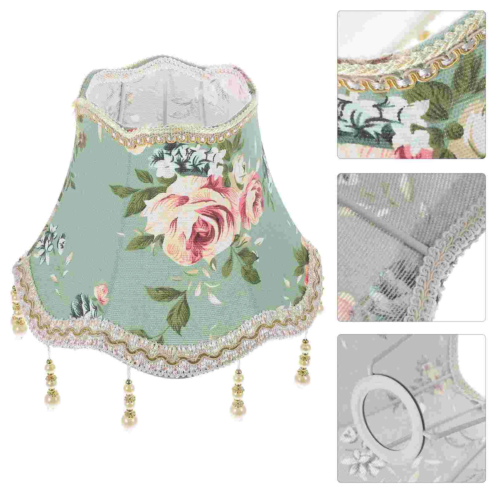

Color Fabric Lampshade Indoor Light Cover Desk Shades Wall Accessory Small Accessories Tassel Trim