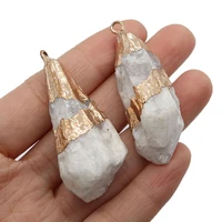 beautiful natural stone white crystal irregular pendant 10 50mm charm fashion jewelry making diy necklace earring accessories