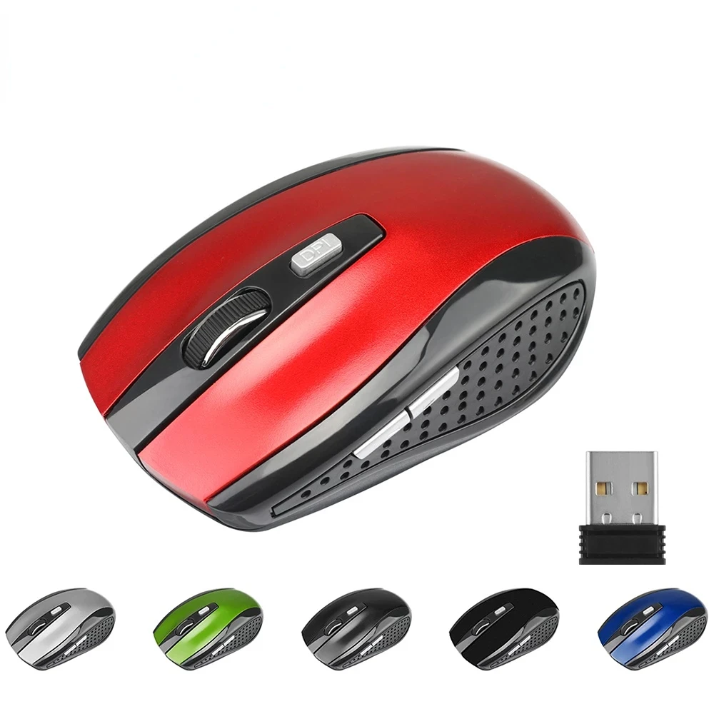 

2.4GHz Wireless Mouse Adjustable DPI Mouse 6 Buttons Optical Gaming Mouse Gamer Wireless Mice with USB Receiver for Computer PC