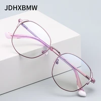 2022 fashion new women glasses brand design polygonal metal frame anti blue light eyeglasses for madam computer optics