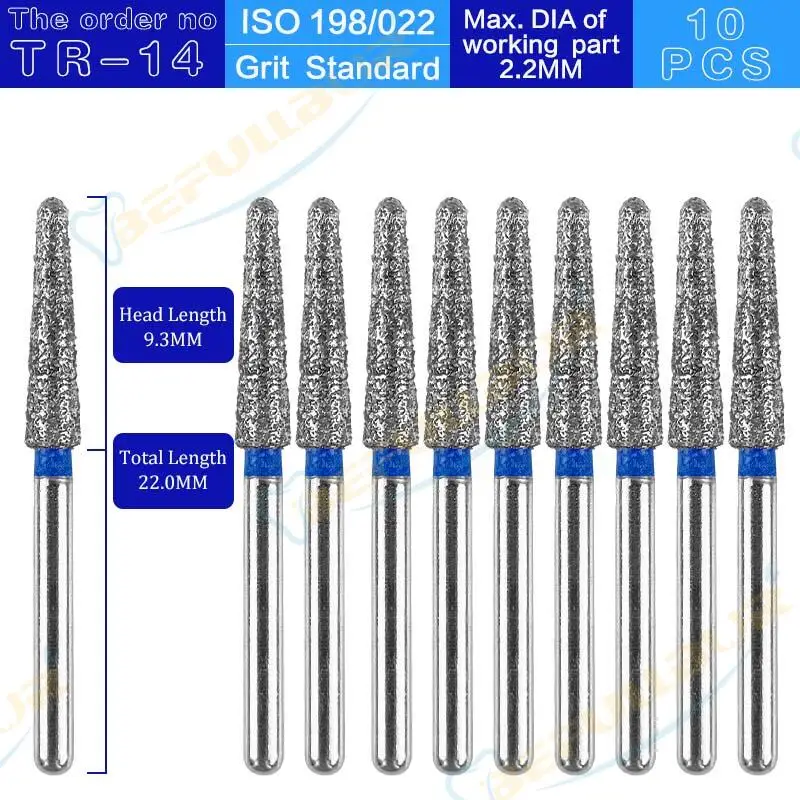 Зубные алмазные буры BEFULL TR стоматологические сверла Буры для высокоскоростного