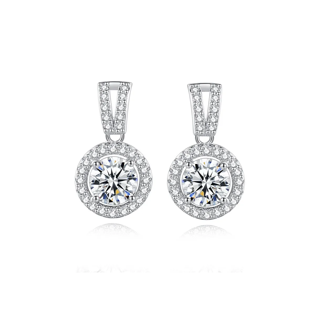 

1CT D Color Moissanite Drop Earrings for Women 925 Sterling Silver Luxury Bridal Wedding Engagement Earing Fine Jewelry With GRA