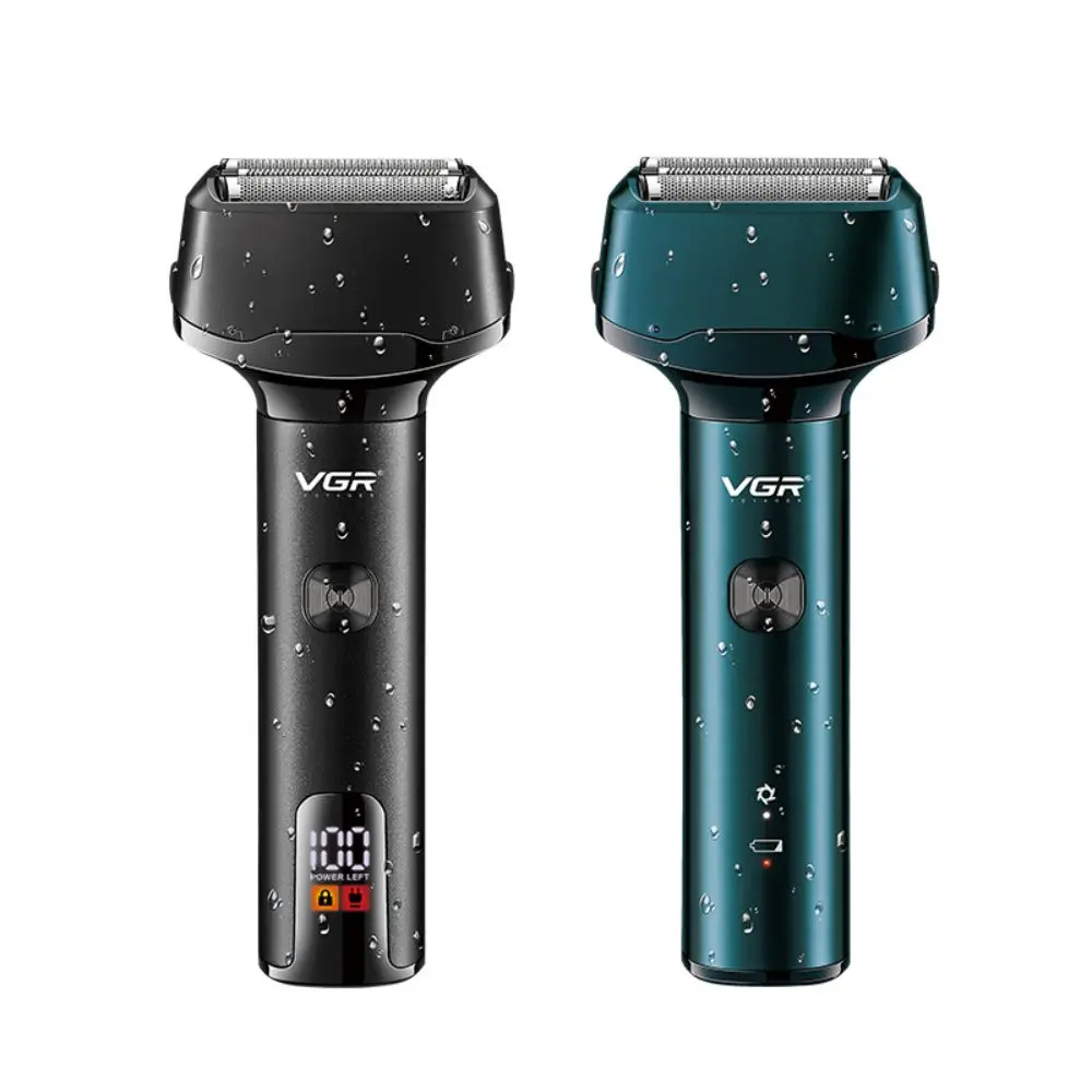 Professional Electric Shaver Triple Blade Led Display Usb Charge Pop-up Hair Trimmer Ipx5 Waterproof