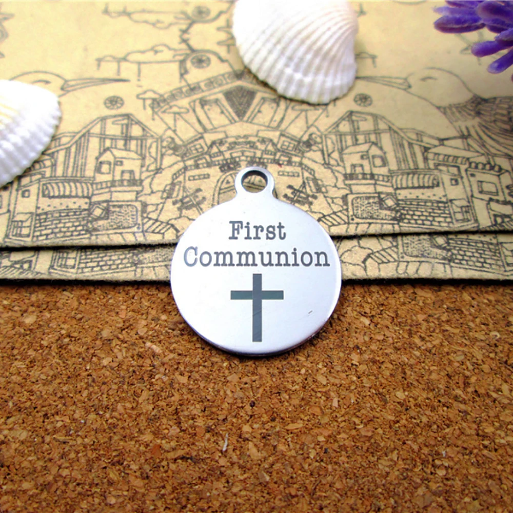 Подвеска Первое причастие из нержавеющей стали 10 шт.