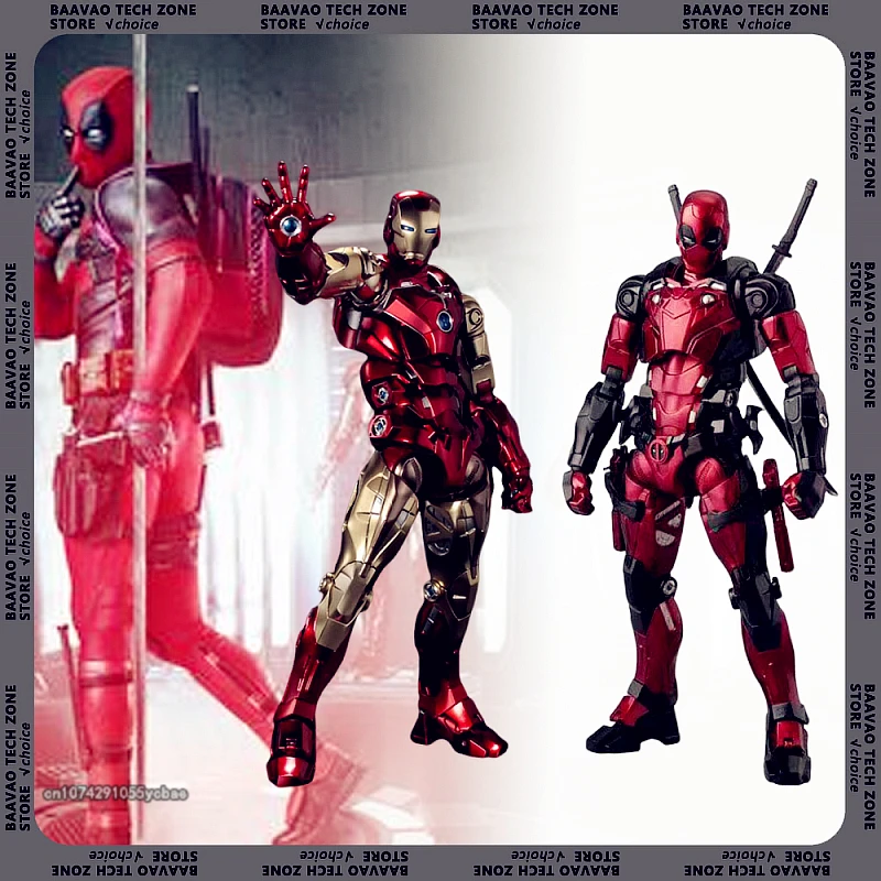Аутентичная экшн-фигурка Bandai Iron Man Deadpool Коллекционная модель унисекс идеально