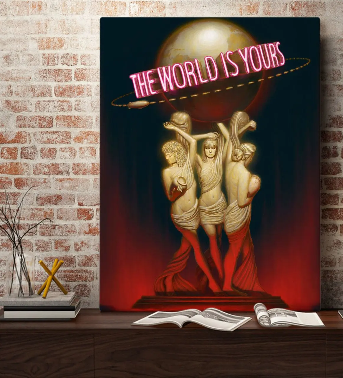 

Холщовый стол BK Gift The World Is Your Design, 70x100 см-1