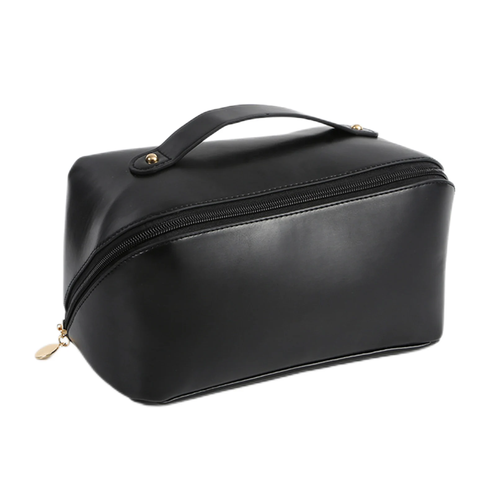 

Makeup Bags PU Leather Hand-Portable Versatile Zipper Makeup Accessories Organizer Pouch for Women Solid Color