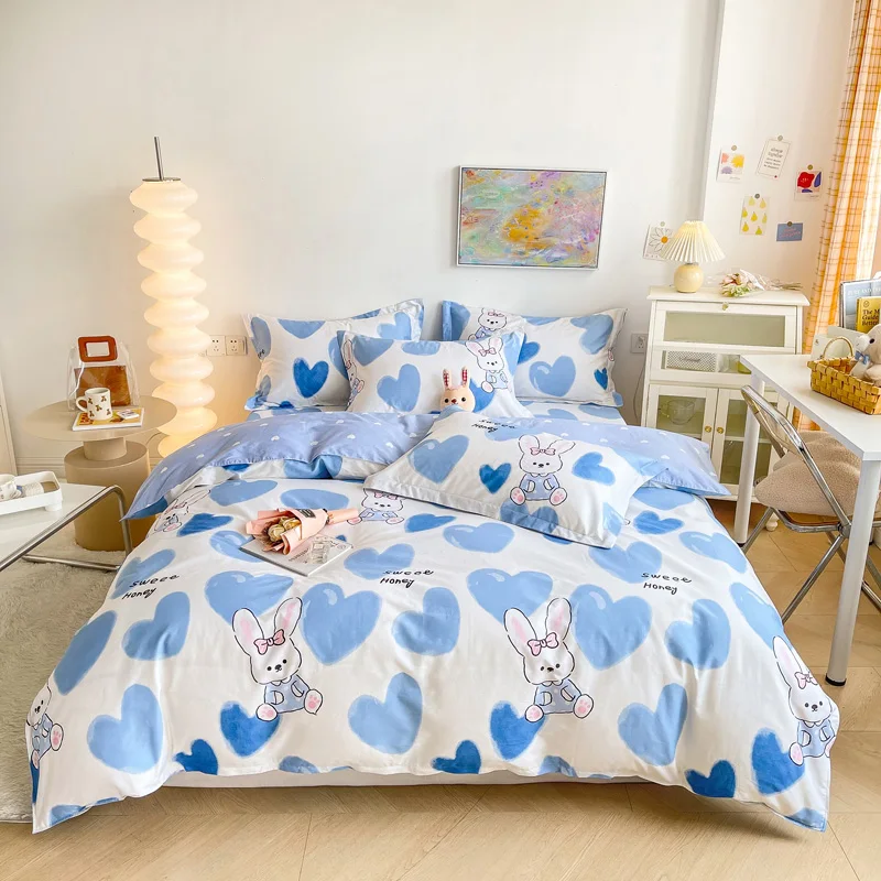 

New Product 1pc 100%Cotton Pastoral Style Flowers Colorful Printed Duvet Cover
