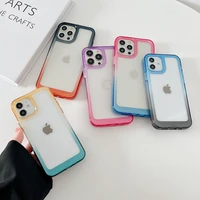 shockproof clear hard back phone case for iphone 13 11 12 iphone13 pro max iphone11 shock absorbing dual colors bumper cover bag