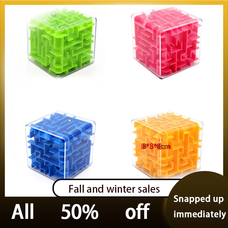 

Large magic cube 3D three-dimensional maze six sided intelligence ball walking beads children's educational toy girl spinner