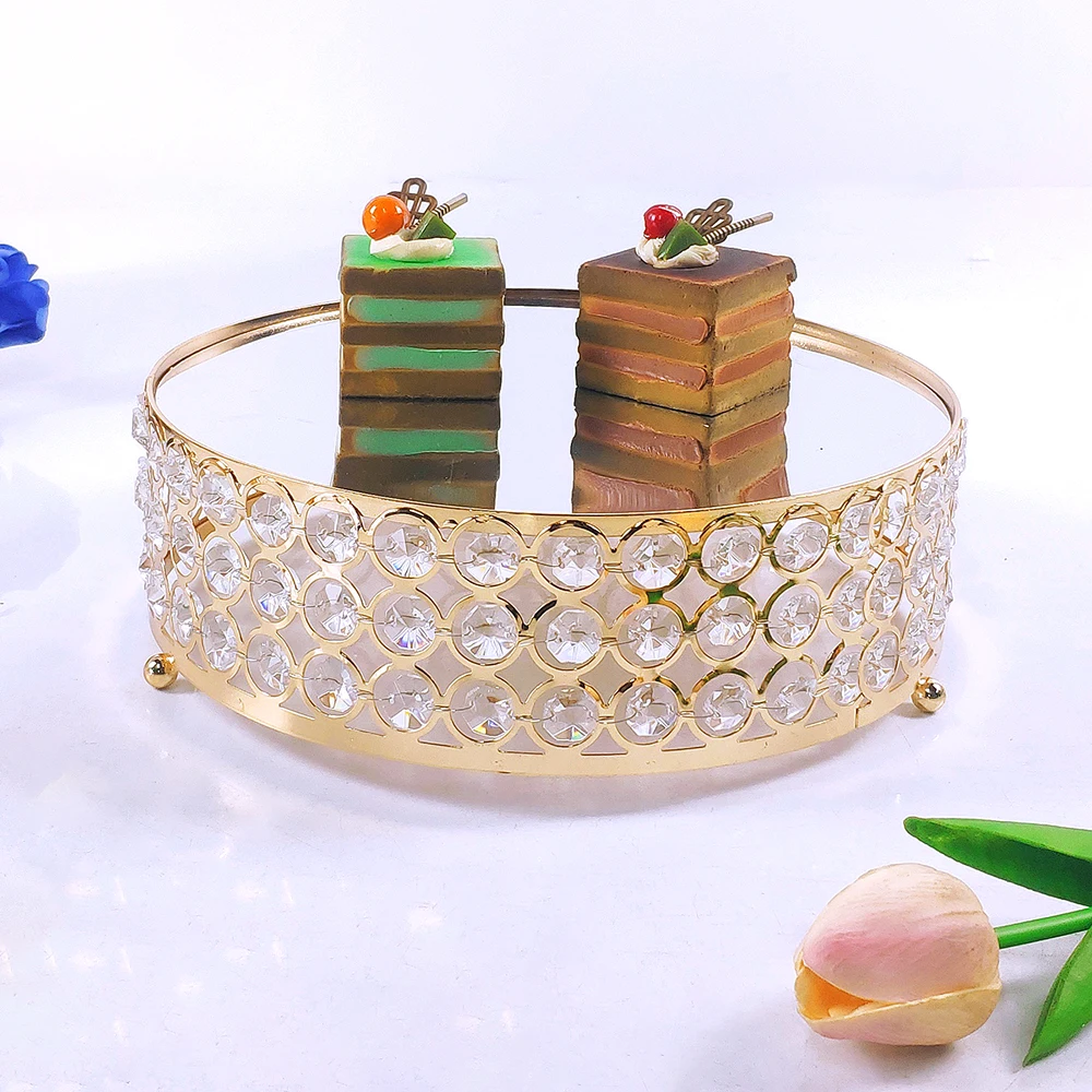 1 шт. золотистая зеркальная подставка для украшения дома