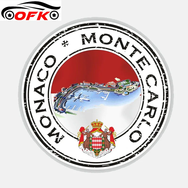 

Personality Monaco Monte Carlo Car Sticker Reflective Decal Accessories 12.7CM*12.7CM