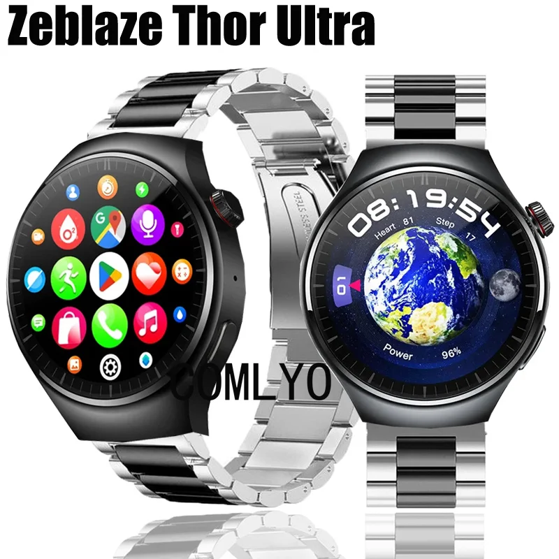 Металлический ремешок для смарт-часов Zeblaze Thor Ultra мужской браслет из нержавеющей