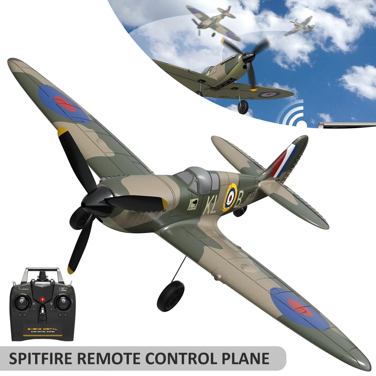 

P-40 RC Aircraft P40 Fighter 400mm Wingspan 6-Axis Gyro One Key U-Turn Aerobatic Xpilot Stabilization System EPP Mini RTF Toy