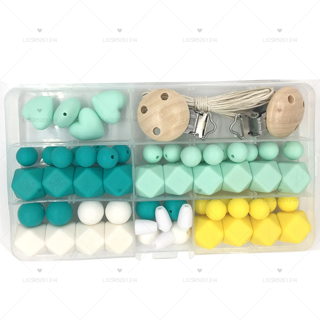 New Food Grade Baby Silicone DIY Beads Set For Teether Nursing Necklace Handmade Loose Beads Kits Chewable Toy Accessories Gift