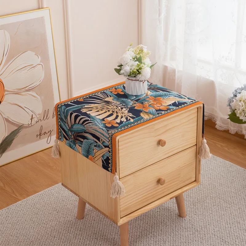 

High Quality American Jacquard Bedside Table Towel Microwave Refrigerator Washing Machine Covers Multifunctional Dust Cloth