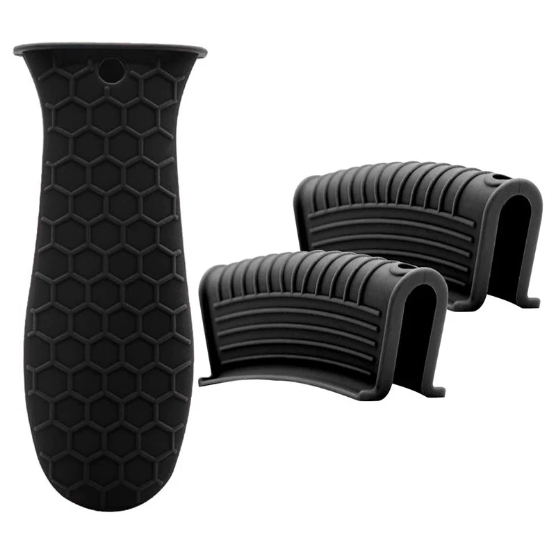 

Silicone Hot Handle Holder Cover Set Assist Pan Handle Sleeve Potholders Cast Iron Skillets Handles Grip Covers