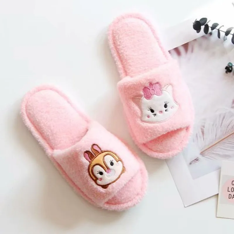 Милые теплые домашние женские туфли с Микки Маусом Диснея Нескользящие