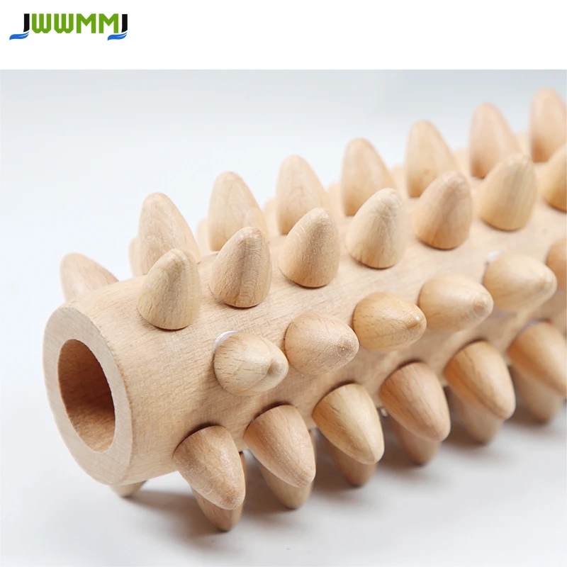 1 шт. деревянный массажный ролик многофункциональный для тела от целлюлита