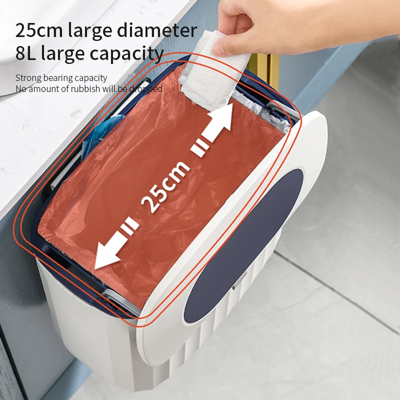 hanging trash can 7l kitchen cabinet door garbage bin wall mounted under sink trash can kitchen compost bin free global shipping