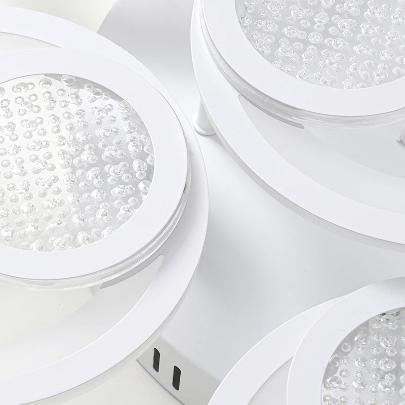 Pаспродажа Современная светодиодная люстра, двойная круглая лампа для гостиной, светодиодная люстра с кристаллом, пульт дистанционного управления, Ди...