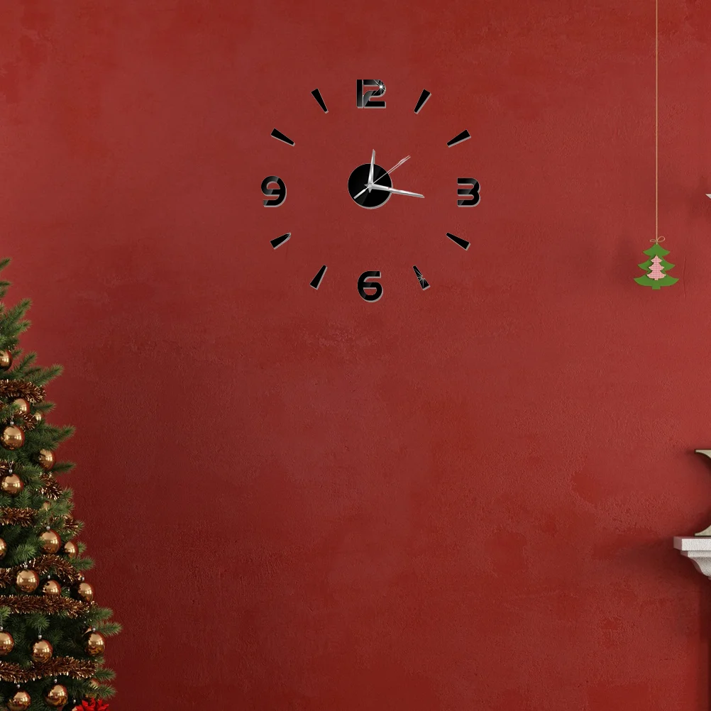 

Clock Wall Sticker Acrylic 3D Diy Adhesive Frameless Simple Decorations Bedroom Hanging Decorative Watches