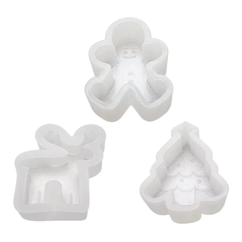 

Silicone Hand-making Candle Mould Clay Moulds DIY Crafts Molds Christmas Theme DIY Hand-Making Tools for DIY Candle Soap N0HE