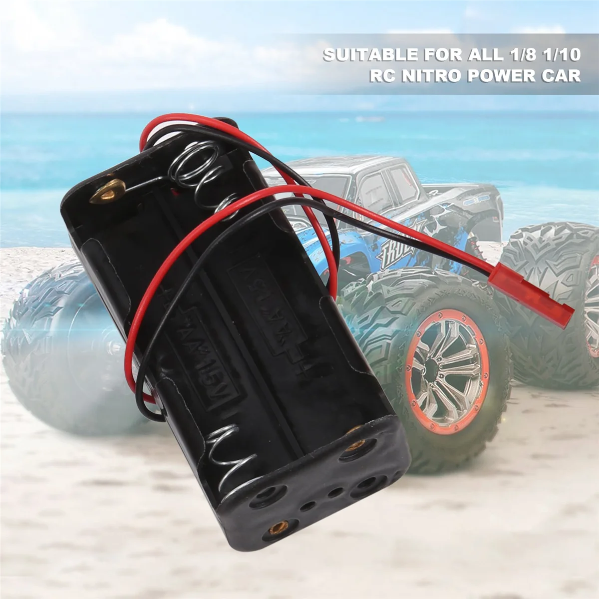 4Pack 6V 4XAA Батарейный контейнер Чехол-держатель Коробка JST Plug Приемник для HSP Redcat 1/8