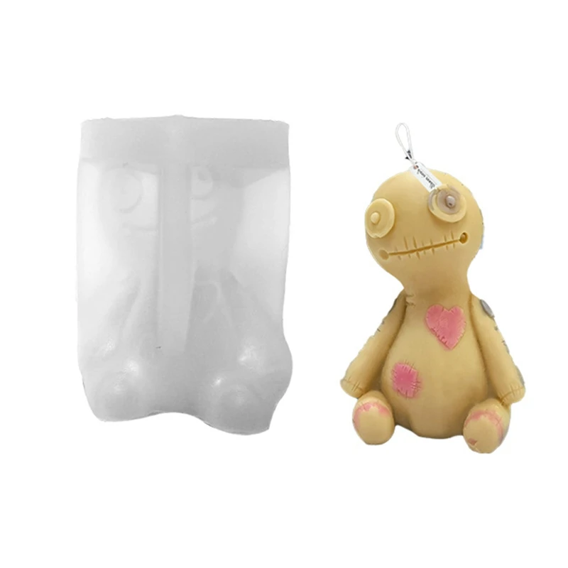 

DIY Crystal Epoxy Resin Mold Halloween Horror Cursed Doll Candle Silicone Mold For Festive Romantic Decor Party Polymer Clay