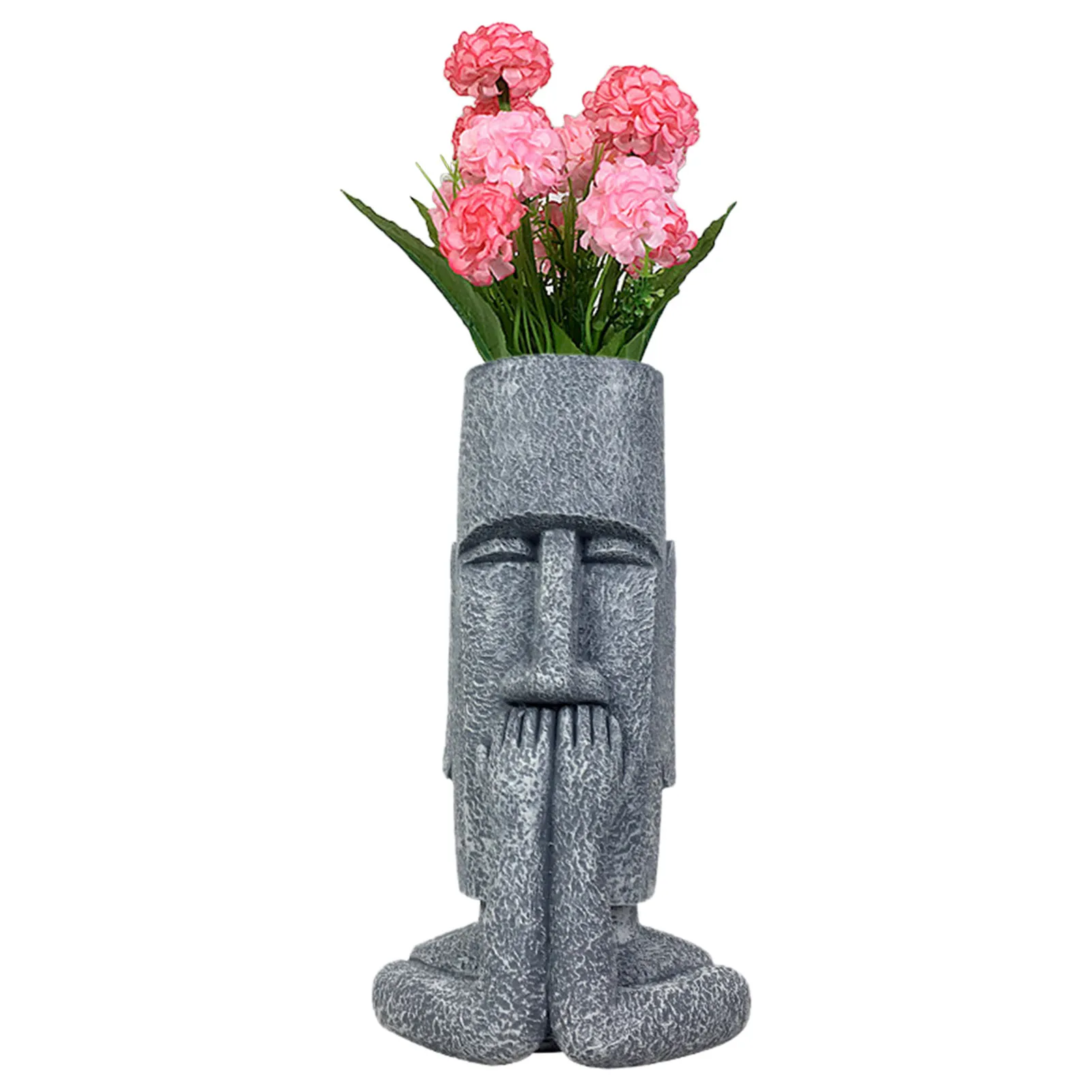 

Face Flower Pot Succulents Plant Pots Cute Resin Cactus Planter Vintage Human Shaped Flower Vase Sculpture Indoor Outdoor