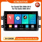 Для Suzuki SX4 2006-2013 Android 4G радио для Fiat Sedici 2005 - 2014 9 дюймов 2 Din Автомобильный мультимедийный плеер навигация GPS