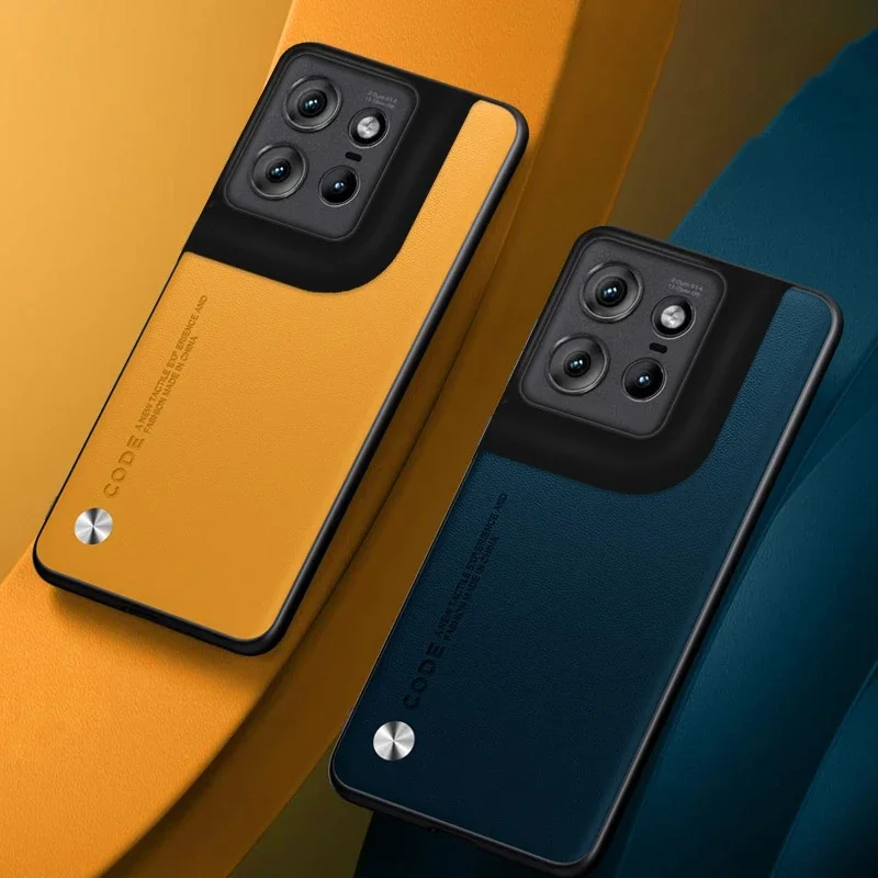 Роскошный кожаный чехол для телефона Motorola Edge 50 нео защитный матовый силиконовый